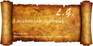 Laczkovics Györgyi névjegykártya