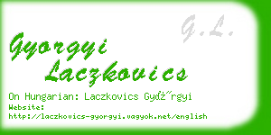 gyorgyi laczkovics business card